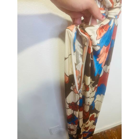 RONNY KOBO Women's Floral Printed Retro Mid Cutouts Scoop Back Dress Size Small - Picture 4 of 7